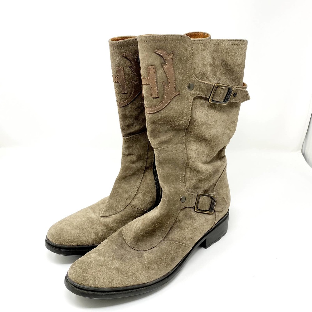 Hunter Wilm Suede Leather Riding Boots EUC Size 9